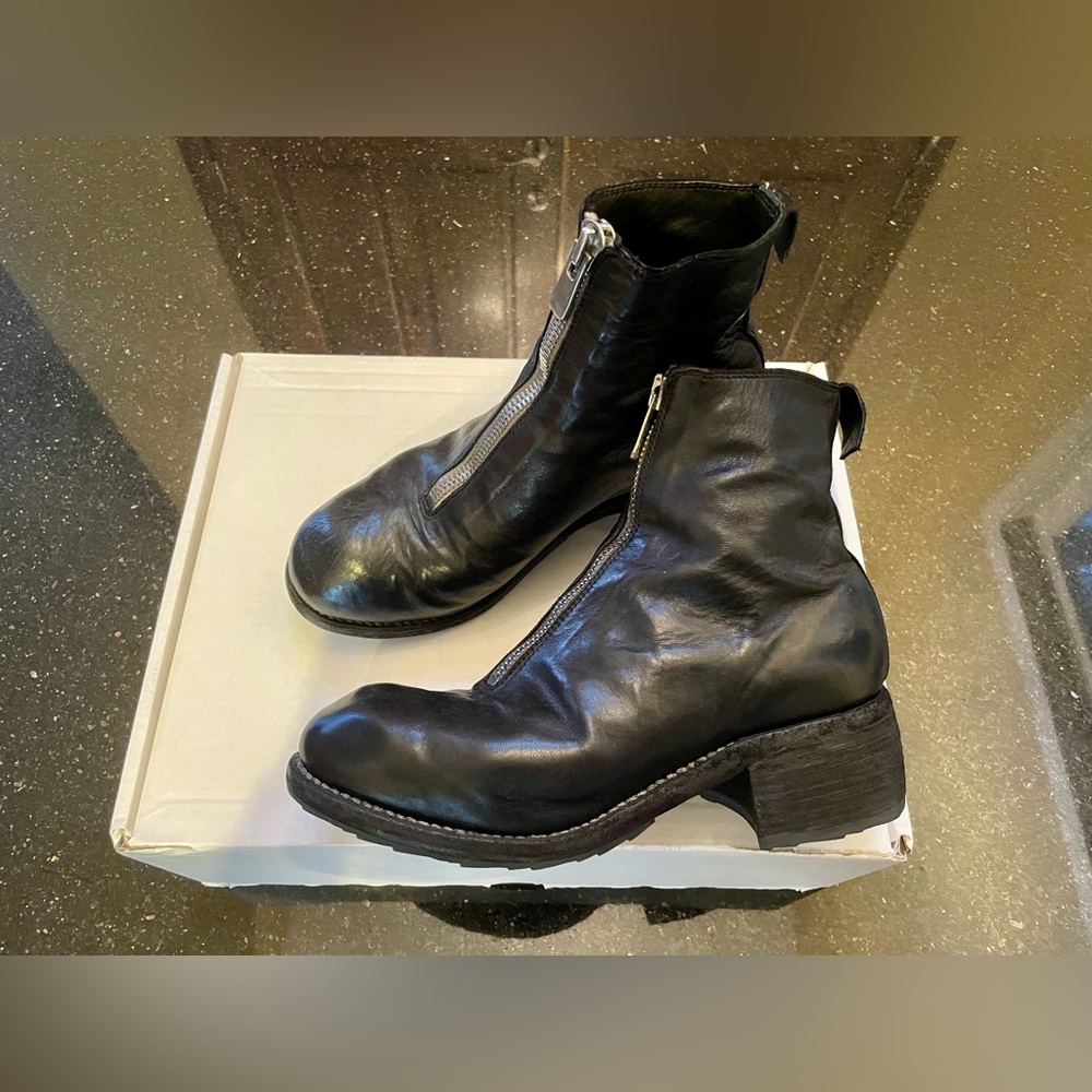 GUIDI WOMEN PL1 SOFT HORSE LEATHER FRONT ZIP BOOT BLKT